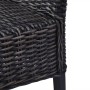 Kubu rattan and black mango wood dining chairs 2 units by vidaXL, dining chairs - Ref: Foro24-246656, Price: 209,18 €, Discou...