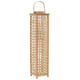 Portavelas colgante bambú natural de vidaXL, Candelabros - Ref: Foro24-246815, Precio: 37,99 €, Descuento: %