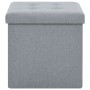 Folding storage stools 2 units light gray synthetic linen by vidaXL, Folding stools and chairs - Ref: Foro24-247080, Price: 3...