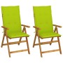 Reclining garden chairs 2 pcs solid acacia wood cushions by vidaXL, Garden chairs - Ref: Foro24-3064070, Price: 179,43 €, Dis...