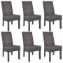 Dining chairs 6 units Kubu rattan and brown mango wood by vidaXL, dining chairs - Ref: Foro24-275468, Price: 551,00 €, Discou...