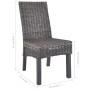 Dining chairs 6 units Kubu rattan and brown mango wood by vidaXL, dining chairs - Ref: Foro24-275468, Price: 551,00 €, Discou...