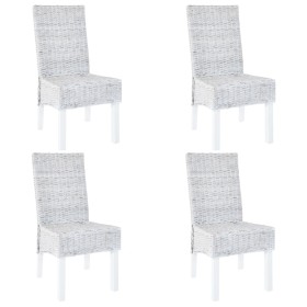 Dining chairs 4 units Kubu rattan and brown mango wood by vidaXL, dining chairs - Ref: Foro24-275465, Price: 330,90 €, Discou...