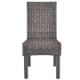 Dining chairs 4 units Kubu rattan and brown mango wood by vidaXL, dining chairs - Ref: Foro24-275467, Price: 362,32 €, Discou...