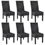 Dining chairs 6 units Kubu rattan and black mango wood by vidaXL, dining chairs - Ref: Foro24-275470, Price: 575,77 €, Discou...