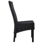 Dining chairs 6 units Kubu rattan and black mango wood by vidaXL, dining chairs - Ref: Foro24-275470, Price: 575,77 €, Discou...