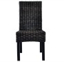 Dining chairs 6 units Kubu rattan and black mango wood by vidaXL, dining chairs - Ref: Foro24-275470, Price: 575,77 €, Discou...