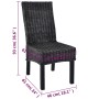 Dining chairs 6 units Kubu rattan and black mango wood by vidaXL, dining chairs - Ref: Foro24-275470, Price: 575,77 €, Discou...