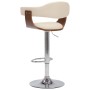 Kitchen stools 2 units, curved wood, synthetic cream leather by vidaXL, Kitchen stools - Ref: Foro24-283114, Price: 244,96 €,...