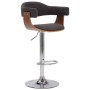 Kitchen stools 2 units curved wood and gray fabric by vidaXL, Kitchen stools - Ref: Foro24-283115, Price: 231,49 €, Discount: %