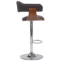 Kitchen stools 2 units curved wood and gray fabric by vidaXL, Kitchen stools - Ref: Foro24-283115, Price: 231,49 €, Discount: %