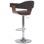 Kitchen stools 2 units curved wood and gray fabric by vidaXL, Kitchen stools - Ref: Foro24-283115, Price: 231,49 €, Discount: %