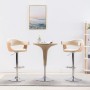 Kitchen stools 2 units, curved wood, synthetic cream leather by vidaXL, Kitchen stools - Ref: Foro24-283116, Price: 258,99 €,...