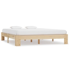 Estructura de cama de madera maciza de pino 180x200 cm de vidaXL, Camas y somieres - Ref: Foro24-283285, Precio: 230,99 €, De...