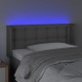 Headboard with LED gray synthetic leather 103x16x78/88 cm by vidaXL, Headboards and footboards - Ref: Foro24-3123324, Price: ...