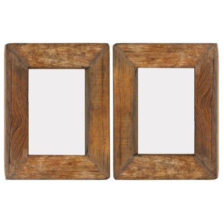 Photo frames 2 pcs recycled solid wood and glass 23x28 cm by vidaXL, Photo frames - Ref: Foro24-282892, Price: 34,29 €, Disco...