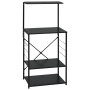 Armario para microondas madera ingeniería negro 60x39,6x123 cm de vidaXL, Contenedores para utensilios de cocina - Ref: Foro2...