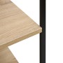 Armario microondas madera ingeniería negro roble 60x39,6x123 cm de vidaXL, Contenedores para utensilios de cocina - Ref: Foro...