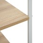 Armario microondas madera ingeniería blanco roble 60x39,6x123cm de vidaXL, Contenedores para utensilios de cocina - Ref: Foro...