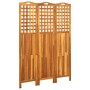 Biombo de 3 paneles madera maciza de acacia 121x2x170 cm de vidaXL, Divisores de ambientes - Ref: Foro24-311878, Precio: 112,...