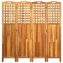 4-panel solid acacia wood screen 121x2x120 cm by vidaXL, Room dividers - Ref: Foro24-311880, Price: 160,00 €, Discount: %