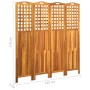 4-panel solid acacia wood screen 121x2x120 cm by vidaXL, Room dividers - Ref: Foro24-311880, Price: 160,00 €, Discount: %