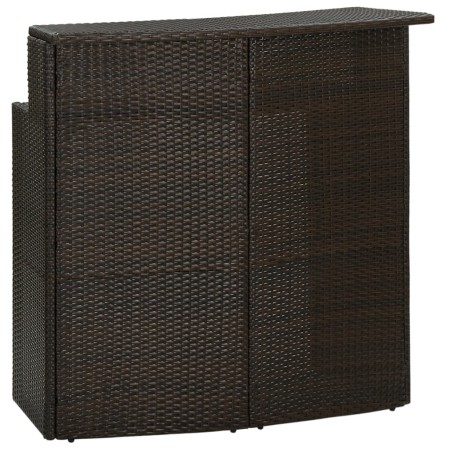 Mesa alta de jardín ratán sintético marrón 120x55x110 cm de vidaXL, Mesas de jardín - Ref: Foro24-313467, Precio: 191,59 €, D...