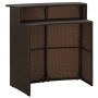 Mesa alta de jardín ratán sintético marrón 120x55x110 cm de vidaXL, Mesas de jardín - Ref: Foro24-313467, Precio: 191,59 €, D...