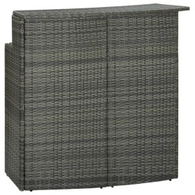 Grauer hoher Gartentisch aus synthetischem Rattan, 120 x 55 x 110 cm von vidaXL, Gartentische - Ref: Foro24-313469, Preis: 20...