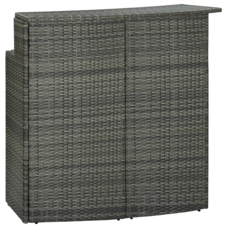 Mesa alta de jardín ratán sintético gris 120x55x110 cm de vidaXL, Mesas de jardín - Ref: Foro24-313469, Precio: 206,04 €, Des...