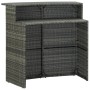 Mesa alta de jardín ratán sintético gris 120x55x110 cm de vidaXL, Mesas de jardín - Ref: Foro24-313469, Precio: 206,27 €, Des...