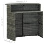 Grauer hoher Gartentisch aus synthetischem Rattan, 120 x 55 x 110 cm von vidaXL, Gartentische - Ref: Foro24-313469, Preis: 20...