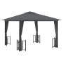 Gazebo with side walls and double roofs anthracite 3x3 m by vidaXL, Tents and gazebos - Ref: Foro24-318541, Price: 337,13 €, ...