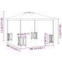 Gazebo with side walls and double roofs anthracite 3x3 m by vidaXL, Tents and gazebos - Ref: Foro24-318541, Price: 337,13 €, ...