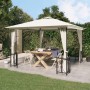 Gazebo with side walls and double cream roofs 3x3 m by vidaXL, Tents and gazebos - Ref: Foro24-318540, Price: 335,85 €, Disco...