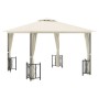 Gazebo with side walls and double cream roofs 3x3 m by vidaXL, Tents and gazebos - Ref: Foro24-318540, Price: 335,85 €, Disco...