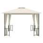 Gazebo with side walls and double cream roofs 3x3 m by vidaXL, Tents and gazebos - Ref: Foro24-318540, Price: 335,85 €, Disco...