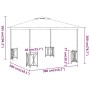 Gazebo with side walls and double roofs taupe gray 3x3 m by vidaXL, Tents and gazebos - Ref: Foro24-318542, Price: 352,44 €, ...