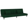 2-seater sofa bed with footrest and 2 cushions in dark green velvet by vidaXL, Sofas - Ref: Foro24-3081834, Price: 312,06 €, ...