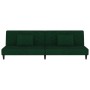 2-seater sofa bed with footrest and 2 cushions in dark green velvet by vidaXL, Sofas - Ref: Foro24-3081834, Price: 312,06 €, ...