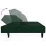 2-seater sofa bed with footrest and 2 cushions in dark green velvet by vidaXL, Sofas - Ref: Foro24-3081834, Price: 312,06 €, ...