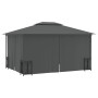 Gazebo with side walls and double anthracite roofs 3x4 m by vidaXL, Tents and gazebos - Ref: Foro24-318544, Price: 382,84 €, ...