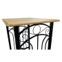 Set mesa de desayuno/comedor madera marrón con acero negro de vidaXL, muebles para cocinas y comedores - Ref: Foro24-240095, ...