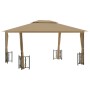 Gazebo with side walls and double roofs taupe gray 3x4 m by vidaXL, Tents and gazebos - Ref: Foro24-318545, Price: 426,66 €, ...