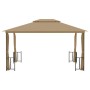 Gazebo with side walls and double roofs taupe gray 3x4 m by vidaXL, Tents and gazebos - Ref: Foro24-318545, Price: 426,66 €, ...