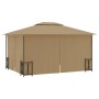 Gazebo with side walls and double roofs taupe gray 3x4 m by vidaXL, Tents and gazebos - Ref: Foro24-318545, Price: 426,66 €, ...