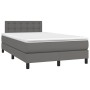 Box spring bed with gray synthetic leather mattress 120x200 cm by vidaXL, Beds and slatted bases - Ref: Foro24-3141117, Price...