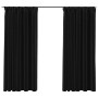 Blackout curtains with linen-look hooks, 2 pieces, anthracite color, 140x175cm. by vidaXL, Curtains and curtains - Ref: Foro2...