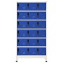 Gray and blue steel locker 90x40x180 cm by vidaXL, Lockers and storage cabinets - Ref: Foro24-339834, Price: 389,29 €, Discou...