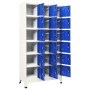 Gray and blue steel locker 90x40x180 cm by vidaXL, Lockers and storage cabinets - Ref: Foro24-339834, Price: 389,29 €, Discou...